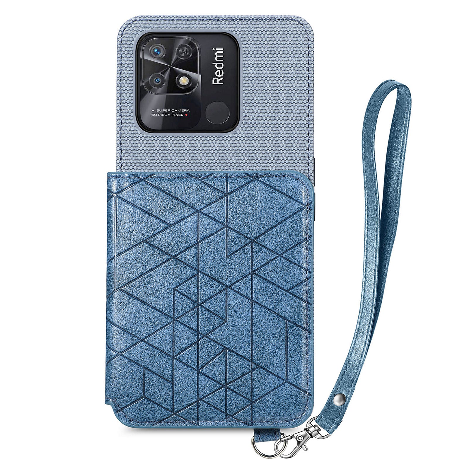 Drop Protection Phone Case for Xiaomi Redmi 10C 4G Kickstand Geometry Imprinted Wallet Phone Cover with Strap Drop Protection Phone Case for Xiaomi Redmi 10C 4G Kickstand Geometry Imprinted Wallet Phone Cover with Strap